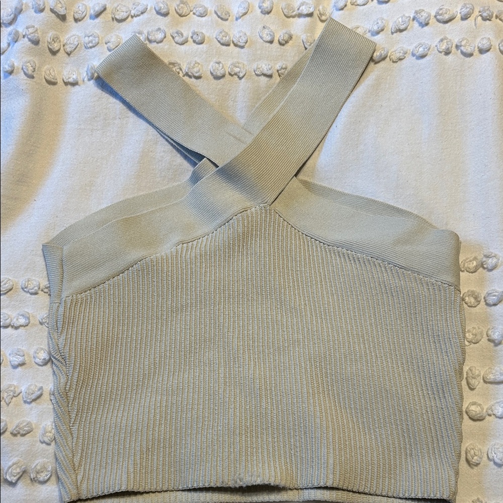 Babaton Cream Ribbed Knit Top - Picture 3 of 3